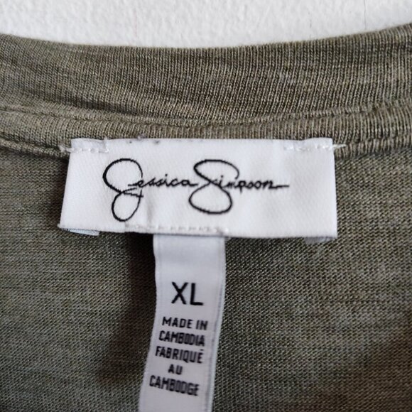 Ladies SZ XL Jessica Simpson Green Midi Dress - Picture 3 of 3